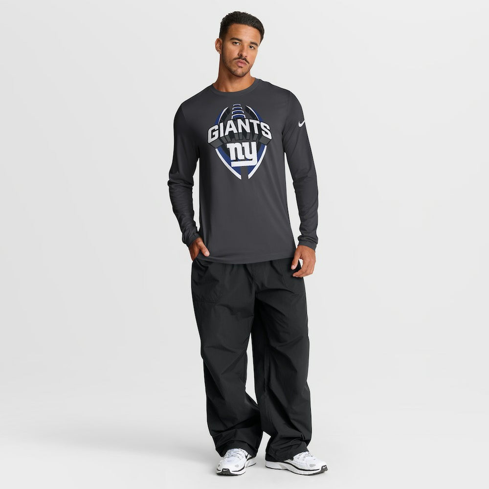 New York Giants Primetime Legend Icon Performance Long Sleeve T-Shirt - Anthracite - Nike