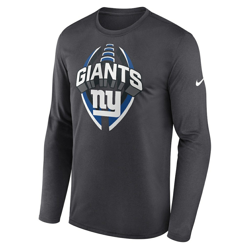New York Giants Primetime Legend Icon Performance Long Sleeve T-Shirt - Anthracite - Nike