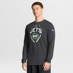 New York Jets Primetime Legend Icon Performance Long Sleeve T-Shirt - Anthracite - Nike