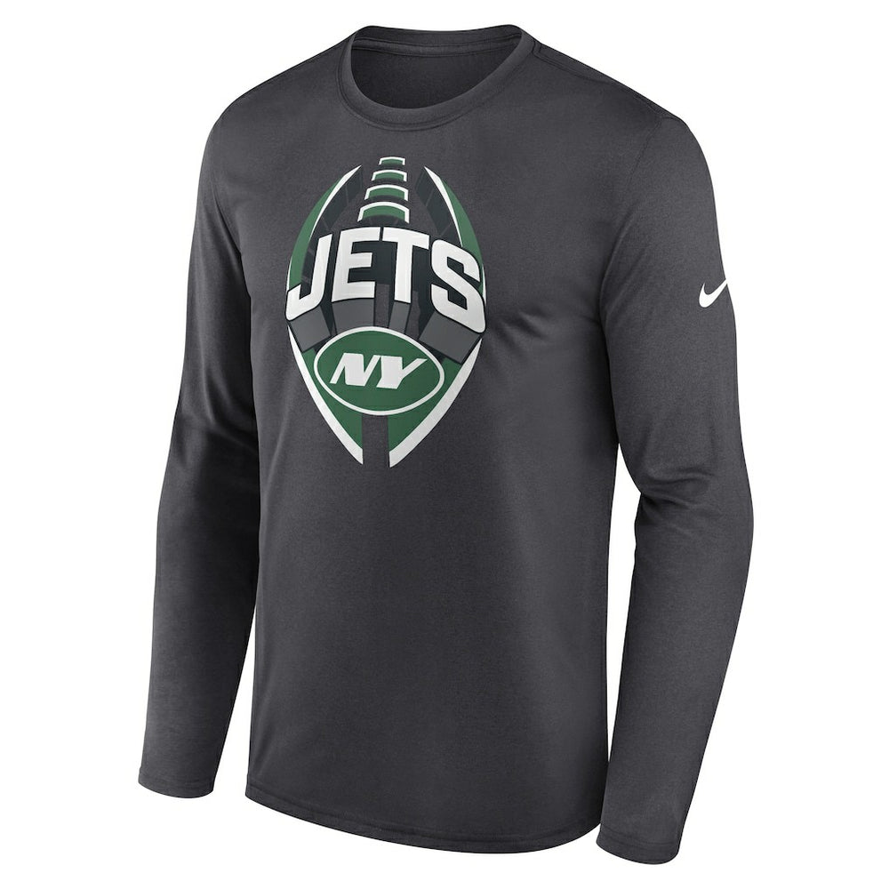 New York Jets Primetime Legend Icon Performance Long Sleeve T-Shirt - Anthracite - Nike