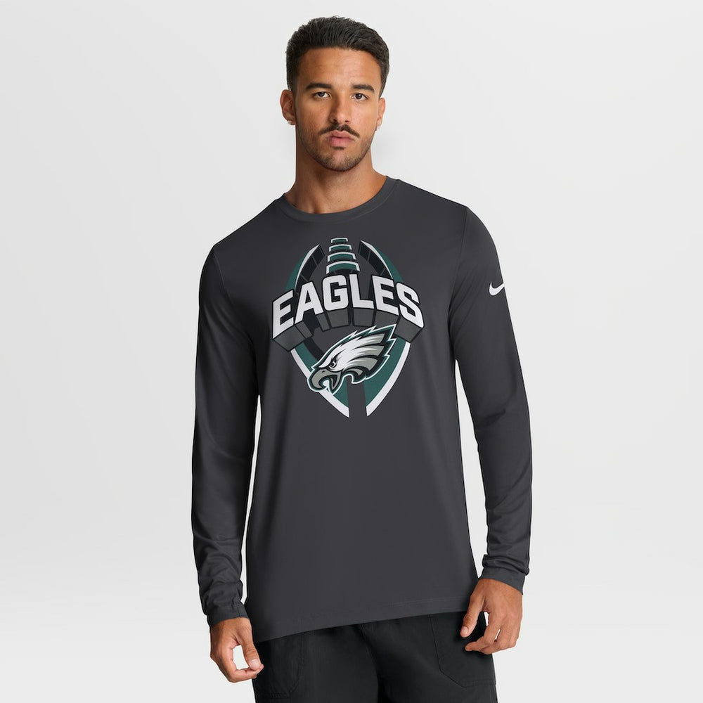 Philadelphia Eagles Primetime Legend Icon Performance Long Sleeve T-Shirt - Anthracite - Nike