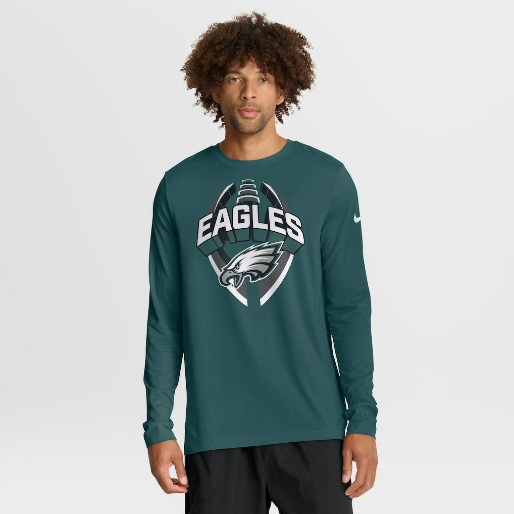 Philadelphia Eagles Primetime Legend Icon Performance Long Sleeve T-Shirt - Midnight Green - Nike