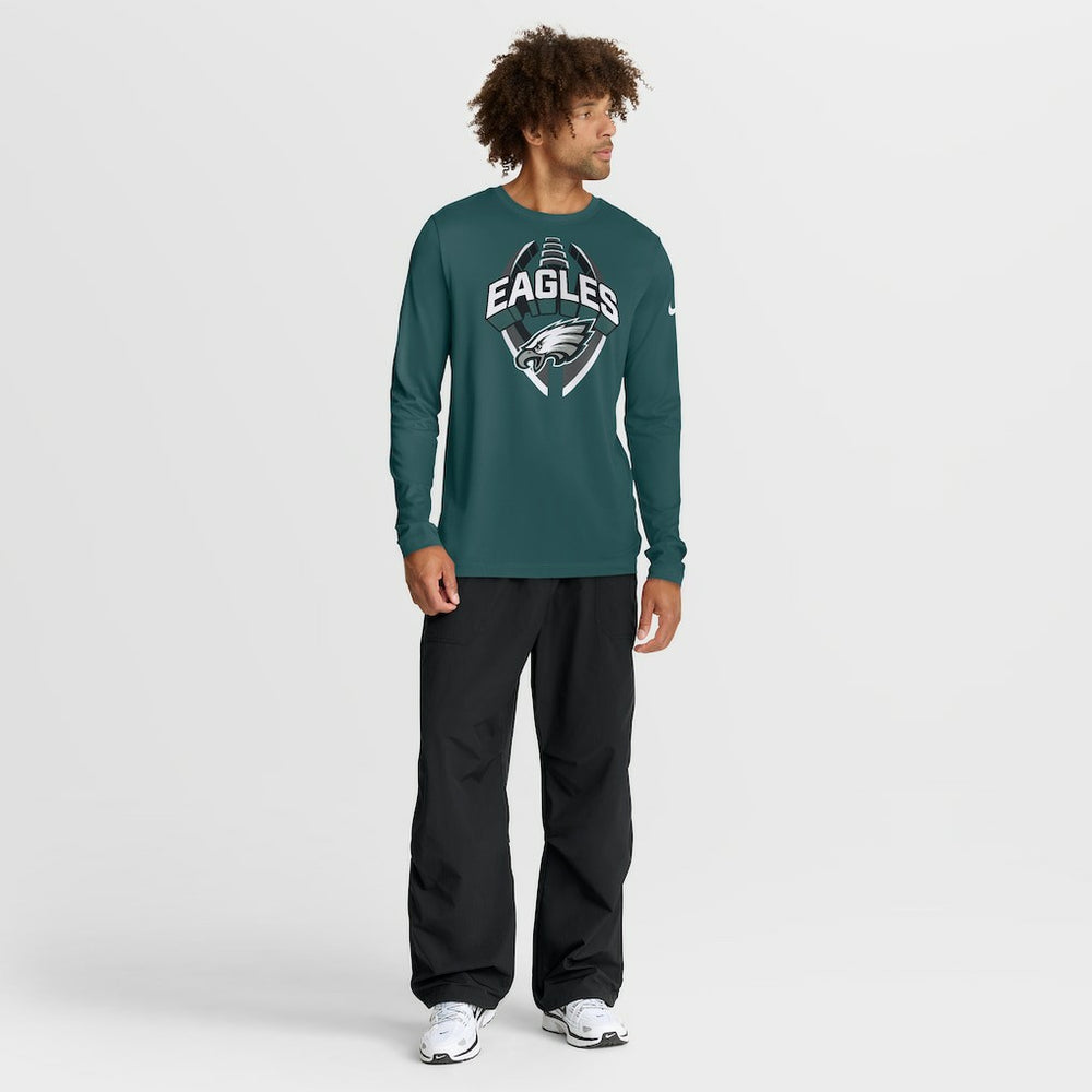 Philadelphia Eagles Primetime Legend Icon Performance Long Sleeve T-Shirt - Midnight Green - Nike