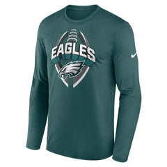 Philadelphia Eagles Primetime Legend Icon Performance Long Sleeve T-Shirt - Midnight Green - Nike