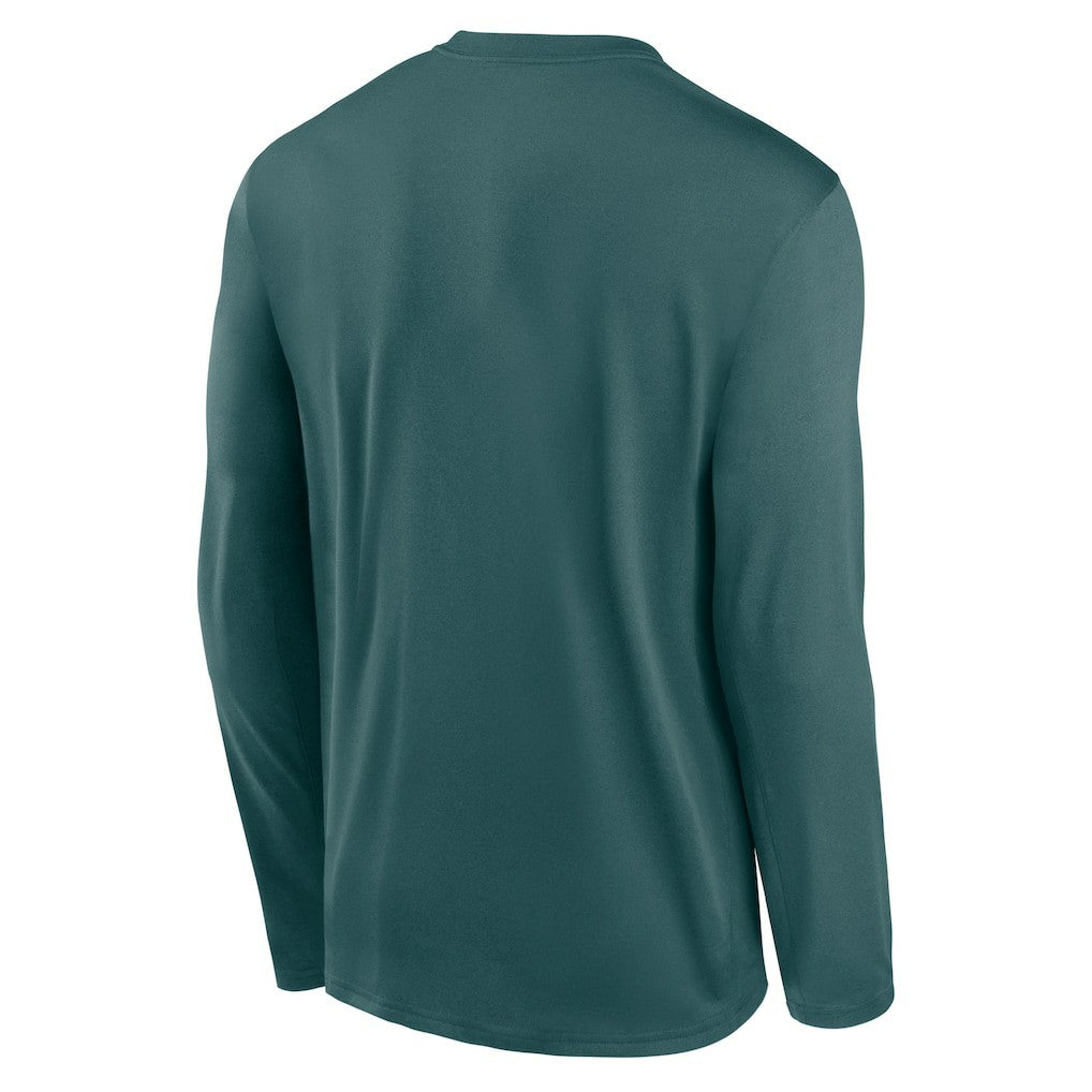 Philadelphia Eagles Primetime Legend Icon Performance Long Sleeve T-Shirt - Midnight Green - Nike