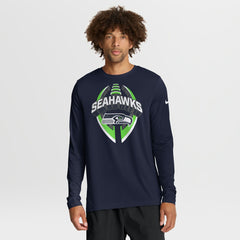 Seattle Seahawks Primetime Legend Icon Performance Long Sleeve T-Shirt - College Navy - Nike