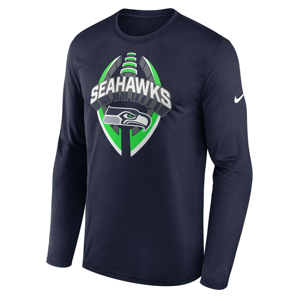 Seattle Seahawks Primetime Legend Icon Performance Long Sleeve T-Shirt - College Navy - Nike