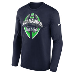 Seattle Seahawks Primetime Legend Icon Performance Long Sleeve T-Shirt - College Navy - Nike