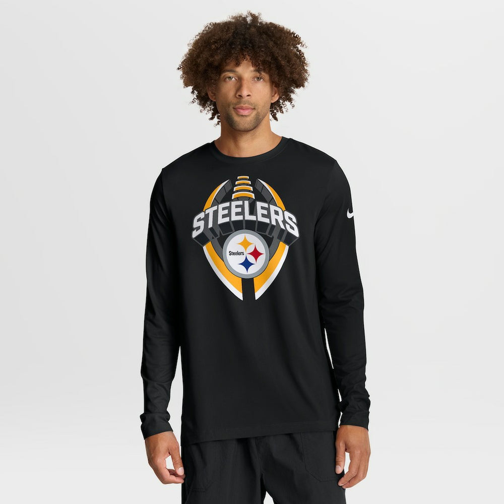 Pittsburgh Steelers Primetime Legend Icon Performance Long Sleeve T-Shirt - Black - Nike