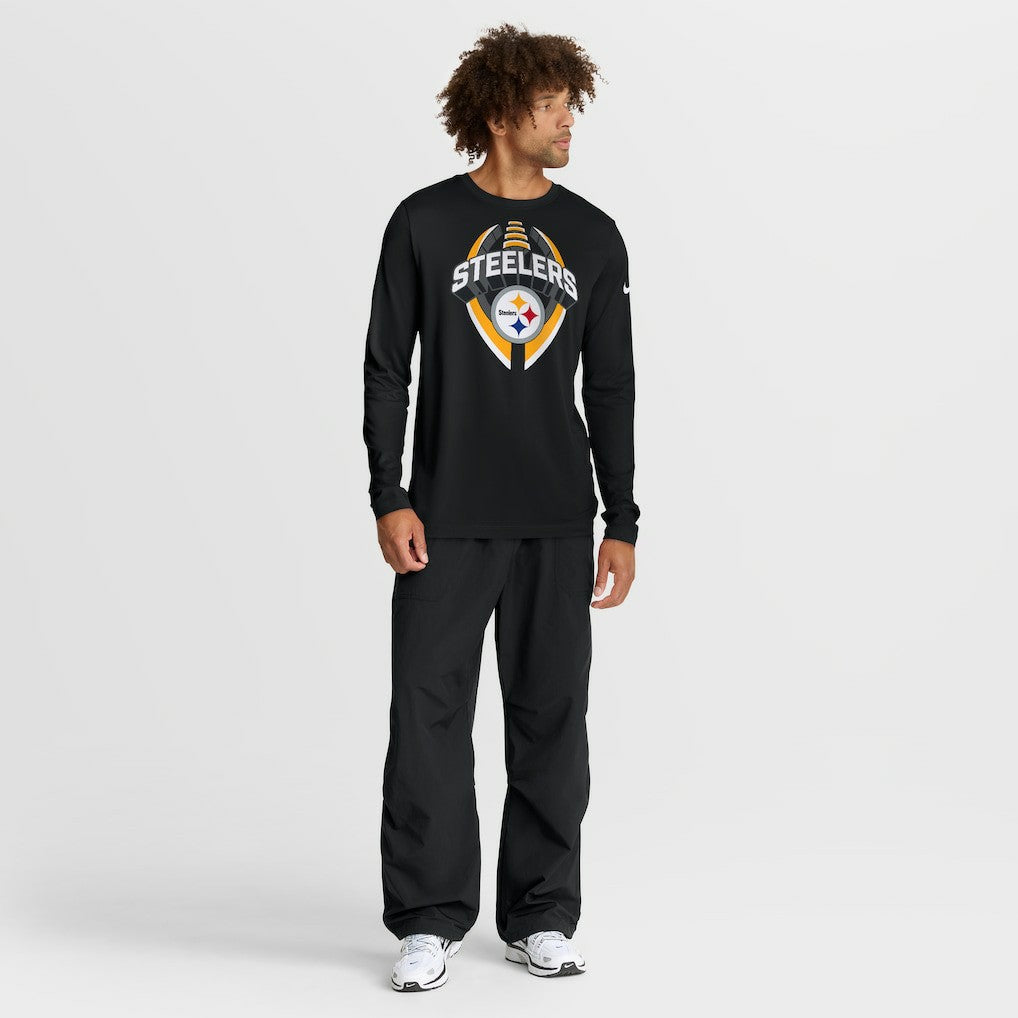 Pittsburgh Steelers Primetime Legend Icon Performance Long Sleeve T-Shirt - Black - Nike