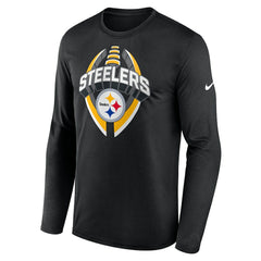 Pittsburgh Steelers Primetime Legend Icon Performance Long Sleeve T-Shirt - Black - Nike
