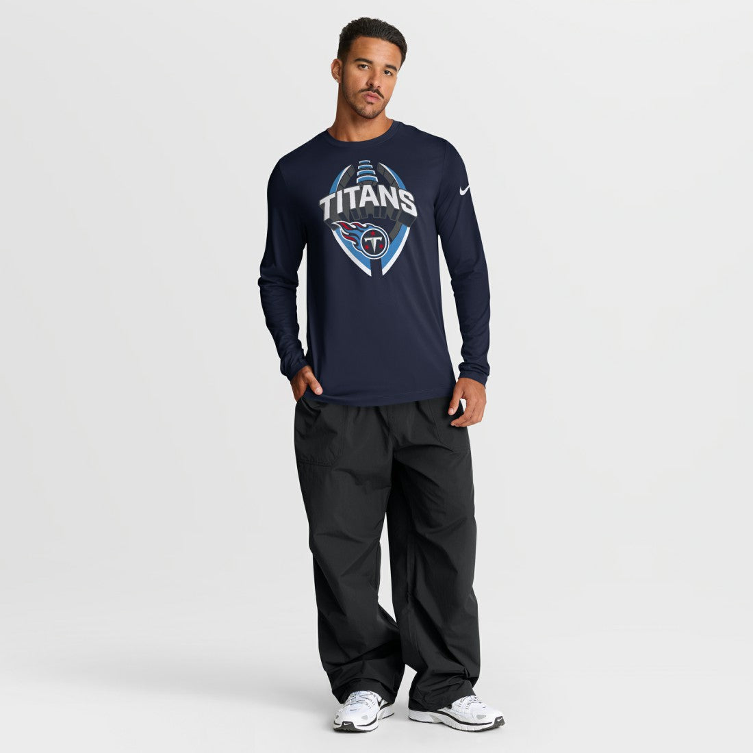 Tennessee Titans Primetime Legend Icon Performance Long Sleeve T-Shirt - Navy - Nike