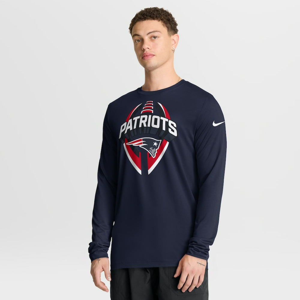 New England Patriots Primetime Legend Icon Performance Long Sleeve T-Shirt - Navy - Nike