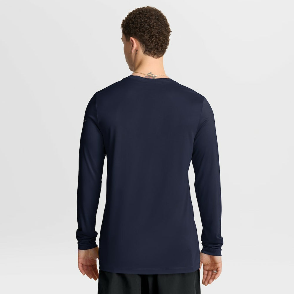 New England Patriots Primetime Legend Icon Performance Long Sleeve T-Shirt - Navy - Nike