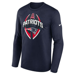 New England Patriots Primetime Legend Icon Performance Long Sleeve T-Shirt - Navy - Nike