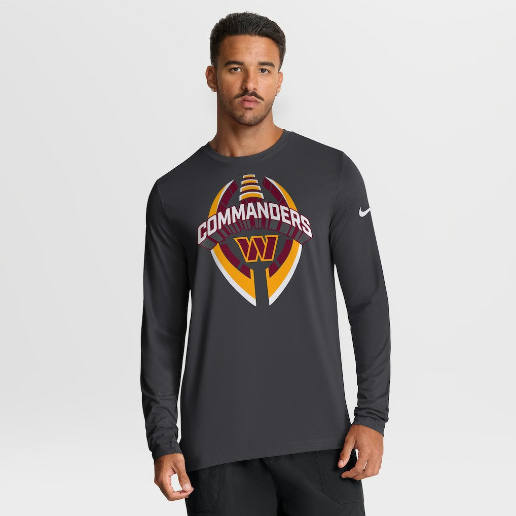 Washington Commanders Primetime Legend Icon Performance Long Sleeve T-Shirt - Anthracite - Nike