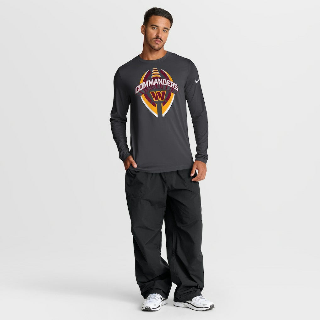 Washington Commanders Primetime Legend Icon Performance Long Sleeve T-Shirt - Anthracite - Nike