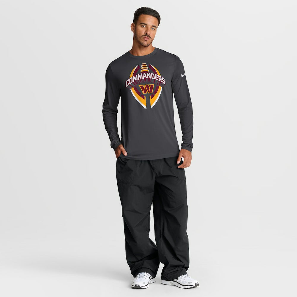 Washington Commanders Primetime Legend Icon Performance Long Sleeve T-Shirt - Anthracite - Nike