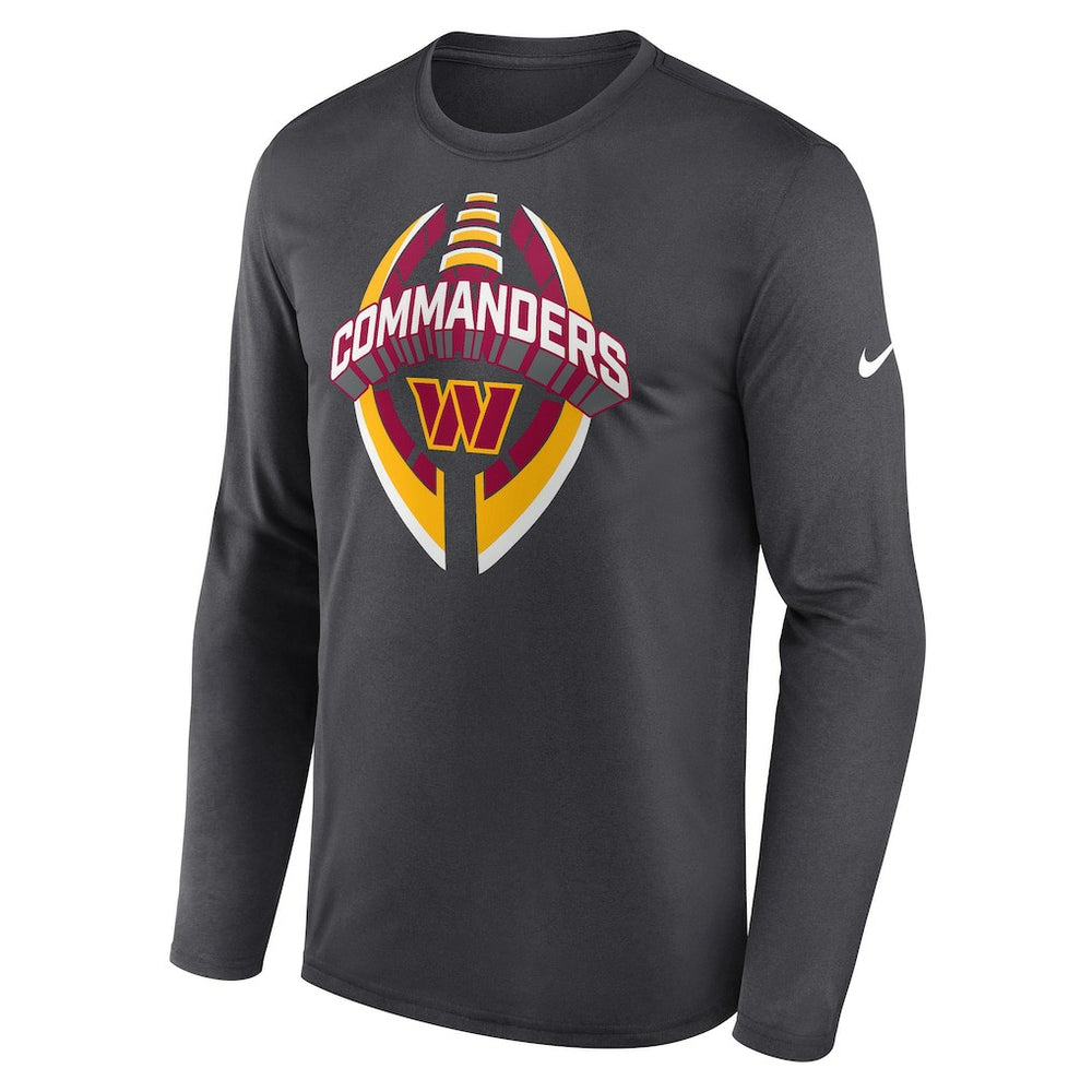 Washington Commanders Primetime Legend Icon Performance Long Sleeve T-Shirt - Anthracite - Nike