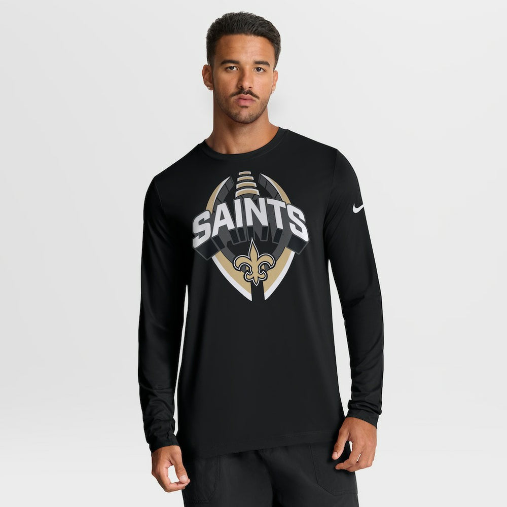 New Orleans Saints Primetime Legend Icon Performance Long Sleeve T-Shirt - Black - Nike