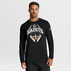 New Orleans Saints Primetime Legend Icon Performance Long Sleeve T-Shirt - Black - Nike
