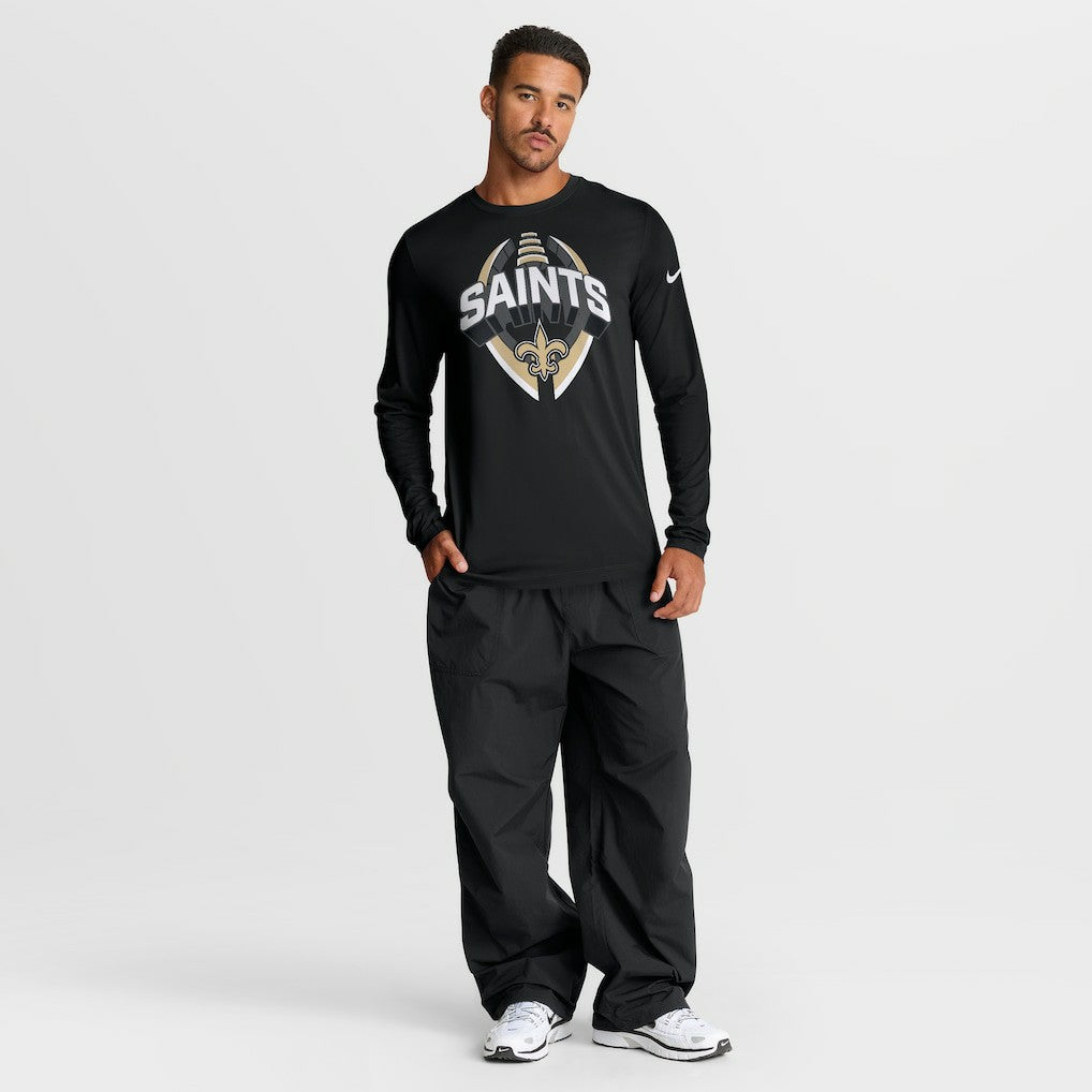 New Orleans Saints Primetime Legend Icon Performance Long Sleeve T-Shirt - Black - Nike