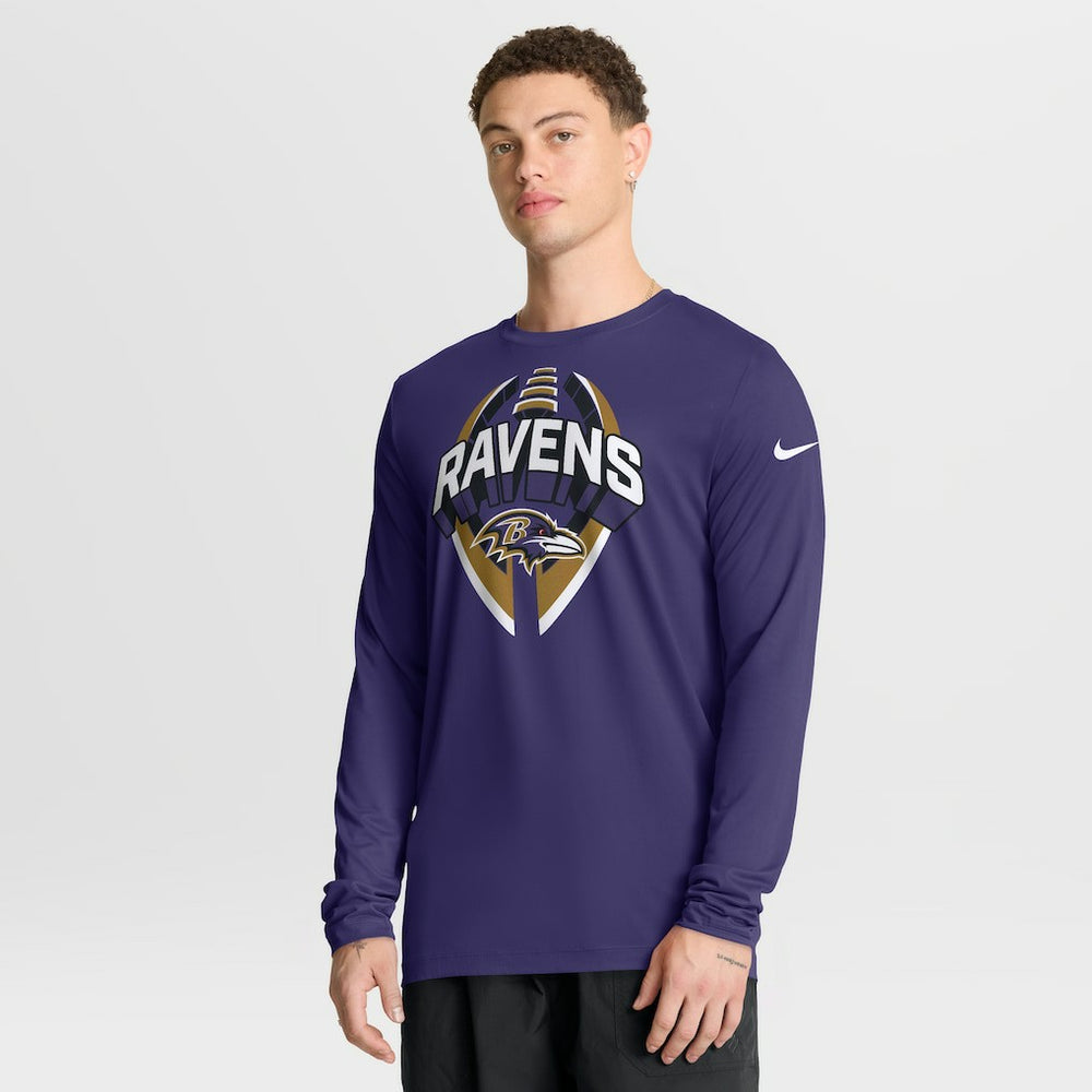 Baltimore Ravens Primetime Legend Icon Performance Long Sleeve T-Shirt - Purple - Nike