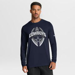 Dallas Cowboys Primetime Legend Icon Performance Long Sleeve T-Shirt - Navy - Nike