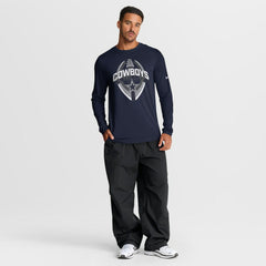 Dallas Cowboys Primetime Legend Icon Performance Long Sleeve T-Shirt - Navy - Nike
