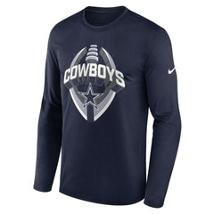 Dallas Cowboys Primetime Legend Icon Performance Long Sleeve T-Shirt - Navy - Nike