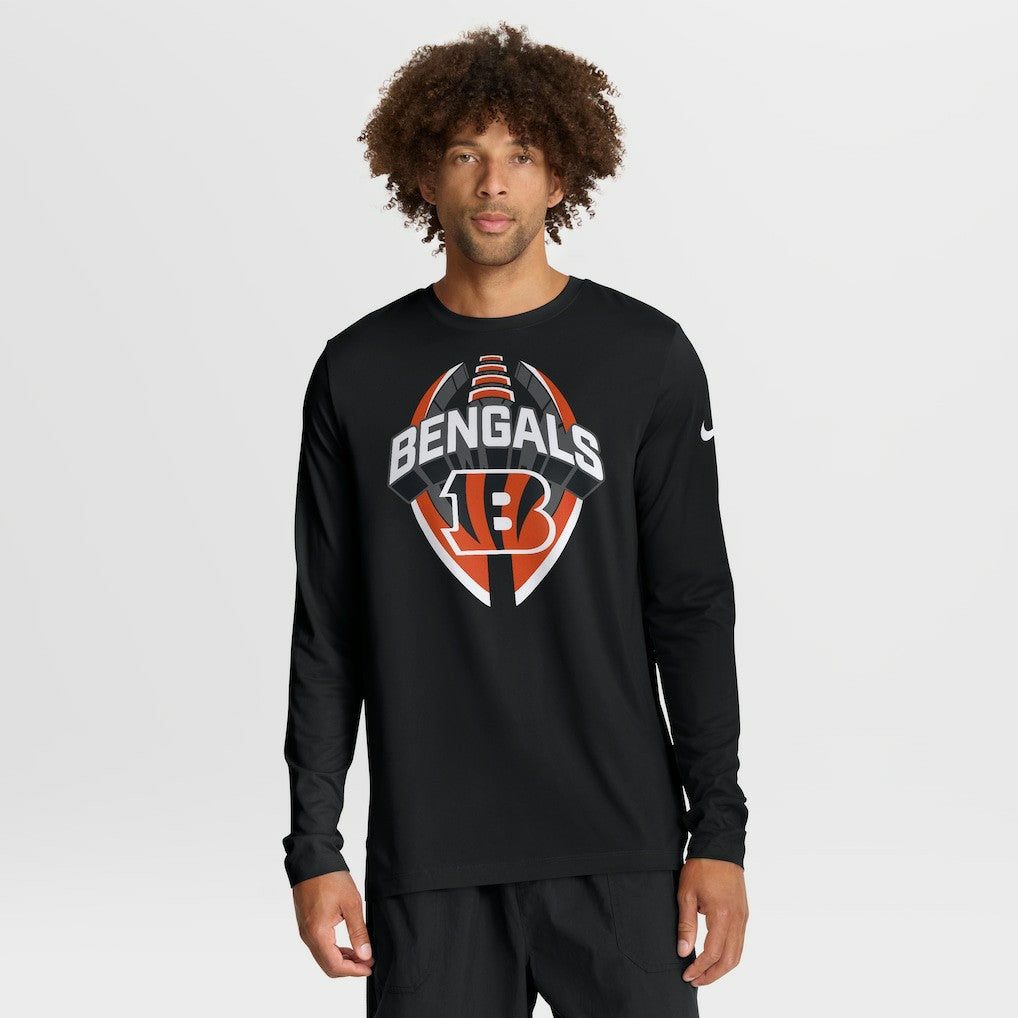 Cincinnati Bengals Primetime Legend Icon Performance Long Sleeve T-Shirt - Black - Nike