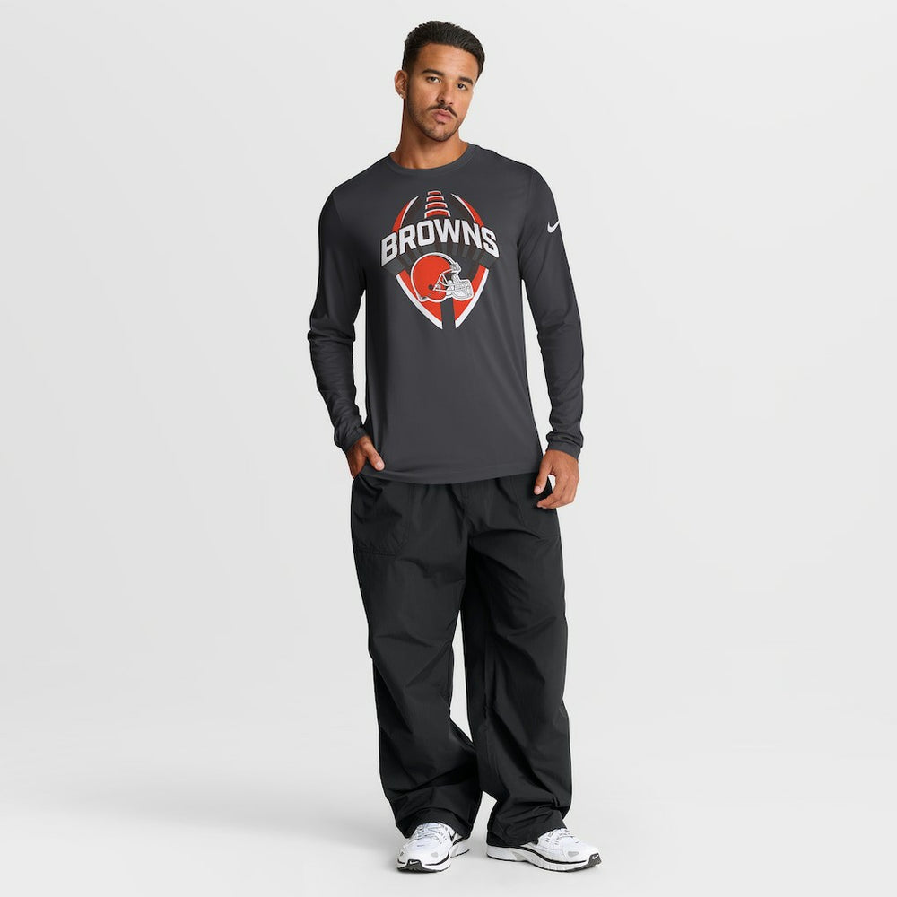 Cleveland Browns Primetime Legend Icon Performance Long Sleeve T-Shirt - Anthracite - Nike