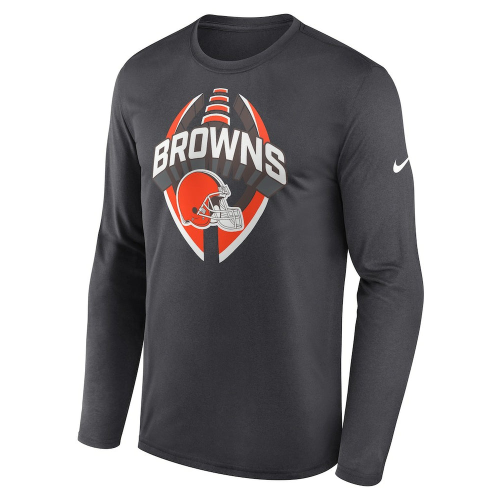 Cleveland Browns Primetime Legend Icon Performance Long Sleeve T-Shirt - Anthracite - Nike