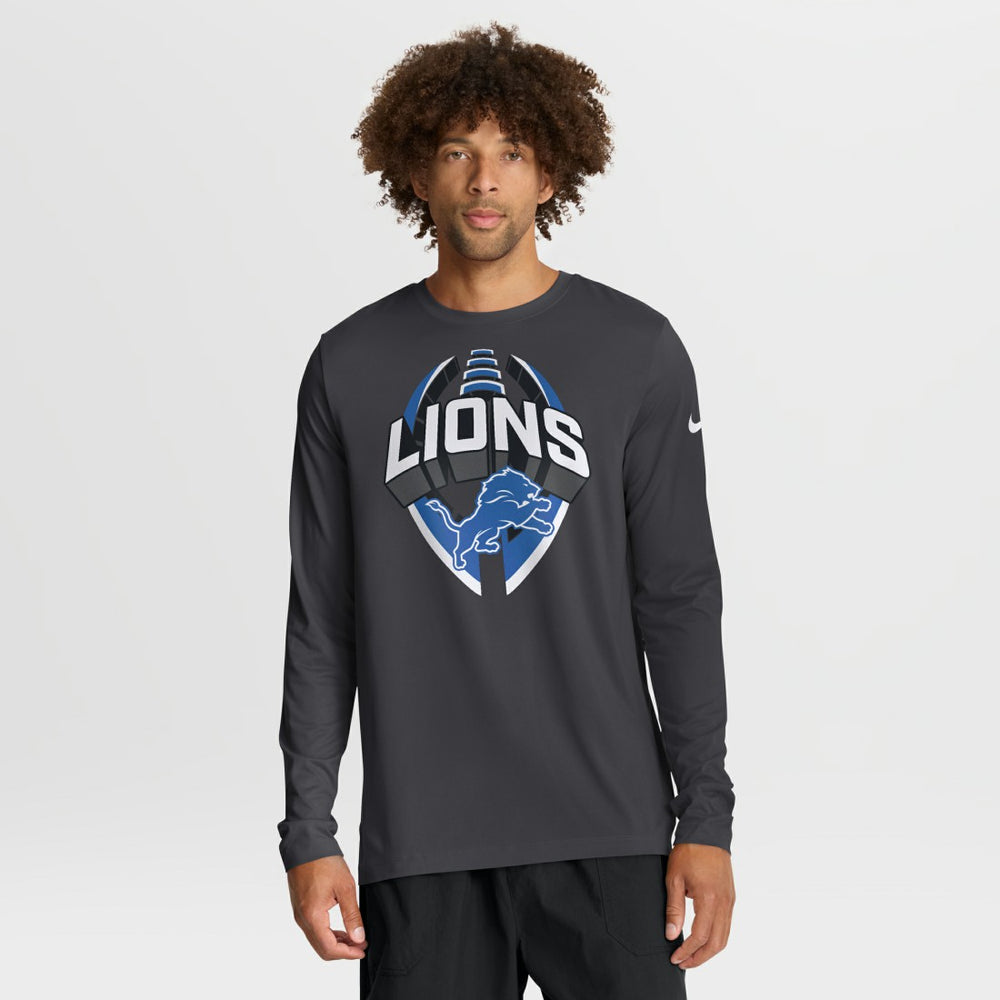 Detroit Lions Primetime Legend Icon Performance Long Sleeve T-Shirt - Anthracite - Nike