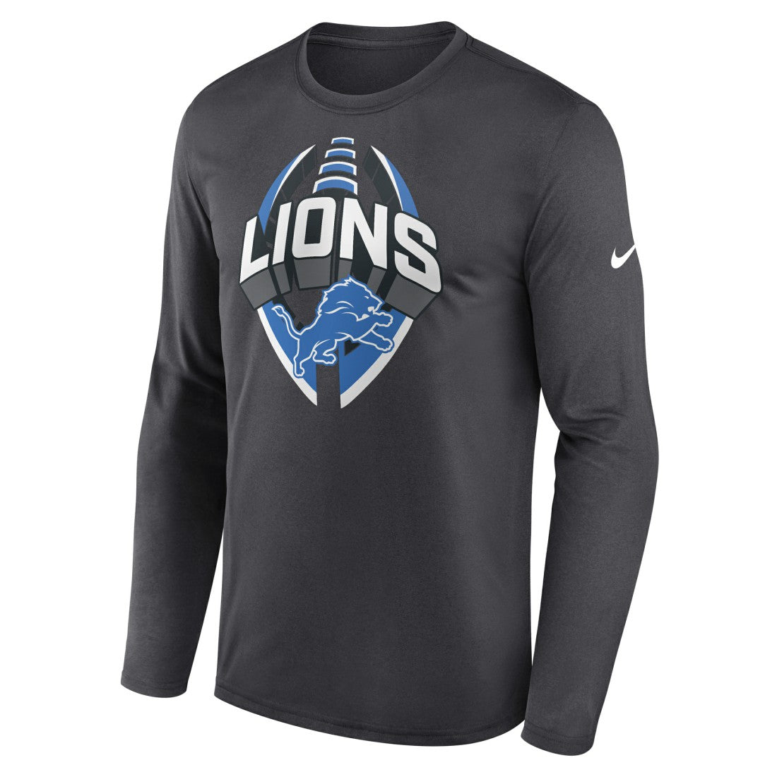Detroit Lions Primetime Legend Icon Performance Long Sleeve T-Shirt - Anthracite - Nike