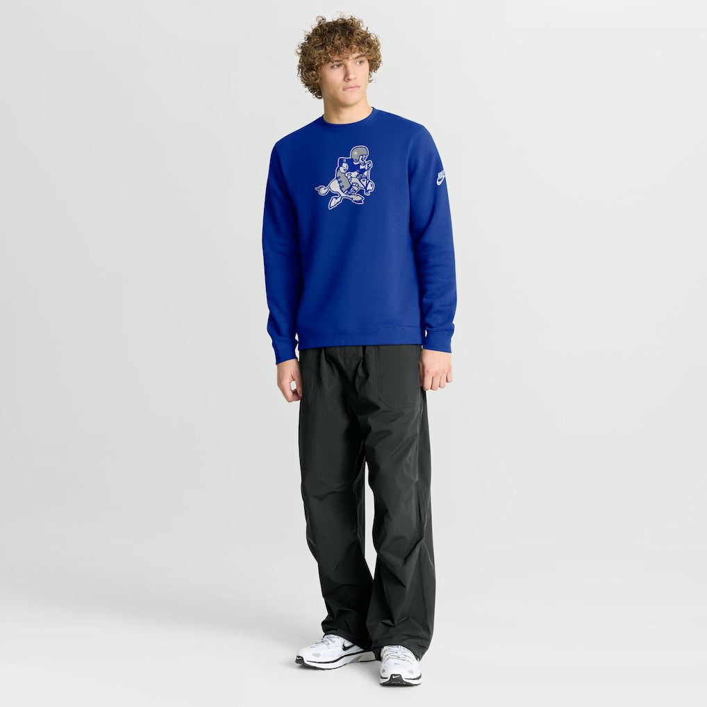 Dallas Cowboys Swing Pass Rewind Club Pullover Sweatshirt - Royal - Nike