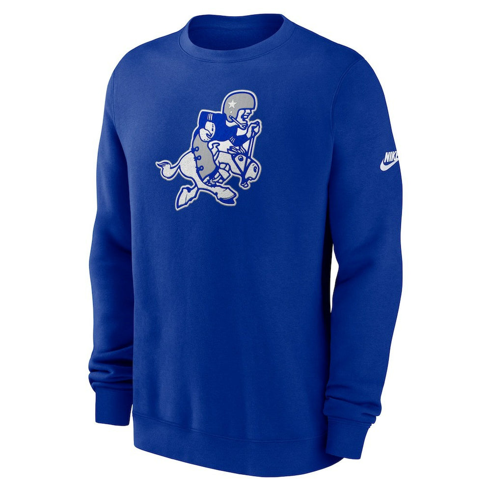 Dallas Cowboys Swing Pass Rewind Club Pullover Sweatshirt - Royal - Nike