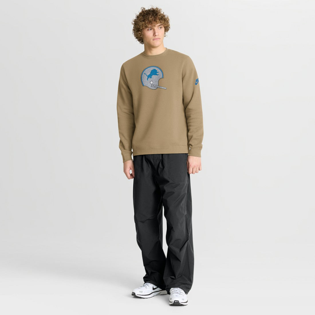 Detroit Lions Swing Pass Rewind Club Pullover Sweatshirt - Tan - Nike
