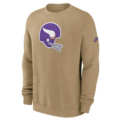 Minnesota Vikings Swing Pass Rewind Club Pullover Sweatshirt - Tan - Nike
