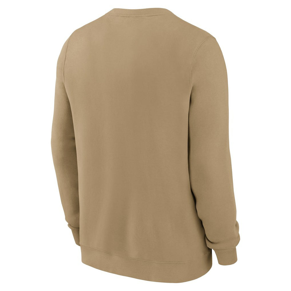 Miami Dolphins Swing Pass Rewind Club Pullover Sweatshirt - Tan - Nike