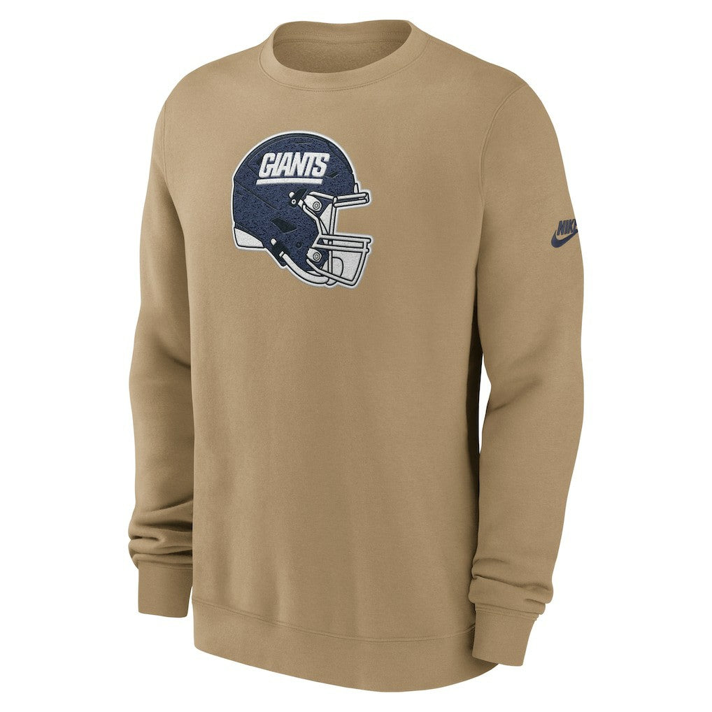 New York Giants Swing Pass Rewind Club Pullover Sweatshirt - Tan - Nike