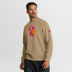 Tampa Bay Buccaneers Swing Pass Rewind Club Pullover Sweatshirt - Tan - Nike