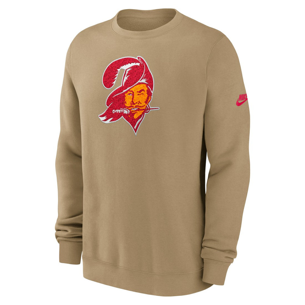 Tampa Bay Buccaneers Swing Pass Rewind Club Pullover Sweatshirt - Tan - Nike