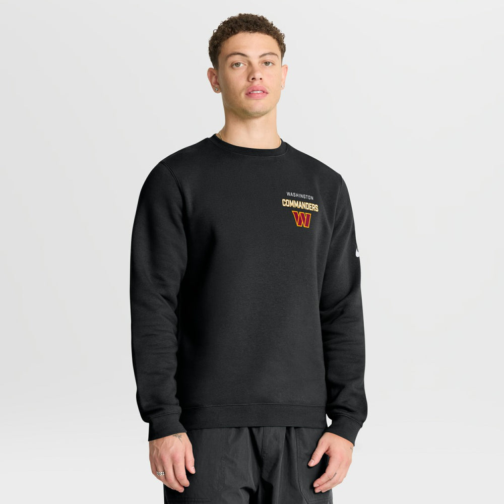 Washington Commanders Primetime Club Fleece Pullover Sweatshirt - Black - Nike