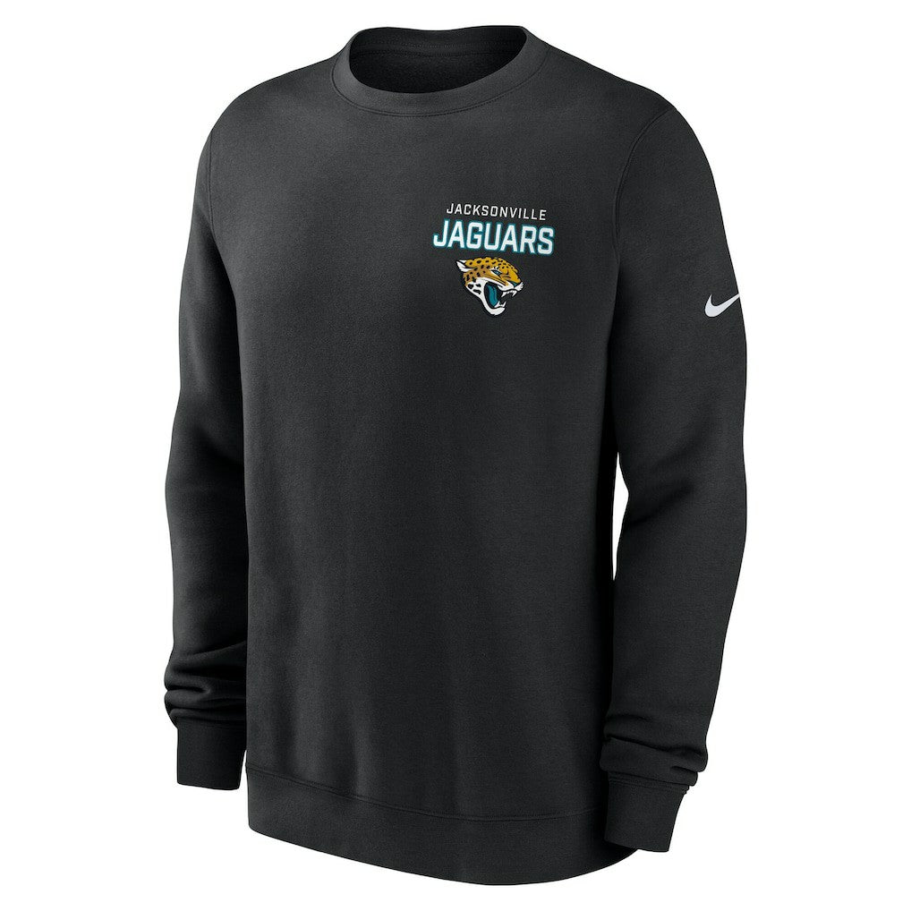 Jacksonville Jaguars Primetime Club Fleece Pullover Sweatshirt - Black - Nike