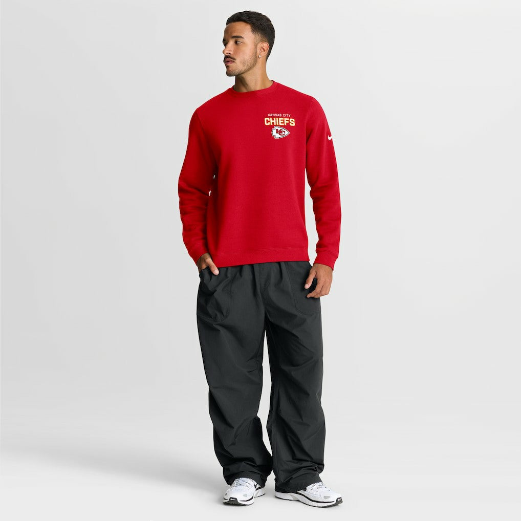 Kansas City Chiefs Primetime Club Fleece Pullover Sweatshirt - Red - Nike