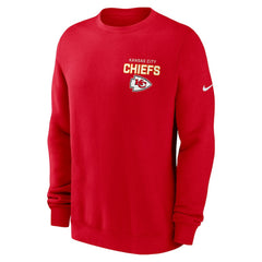 Kansas City Chiefs Primetime Club Fleece Pullover Sweatshirt - Red - Nike