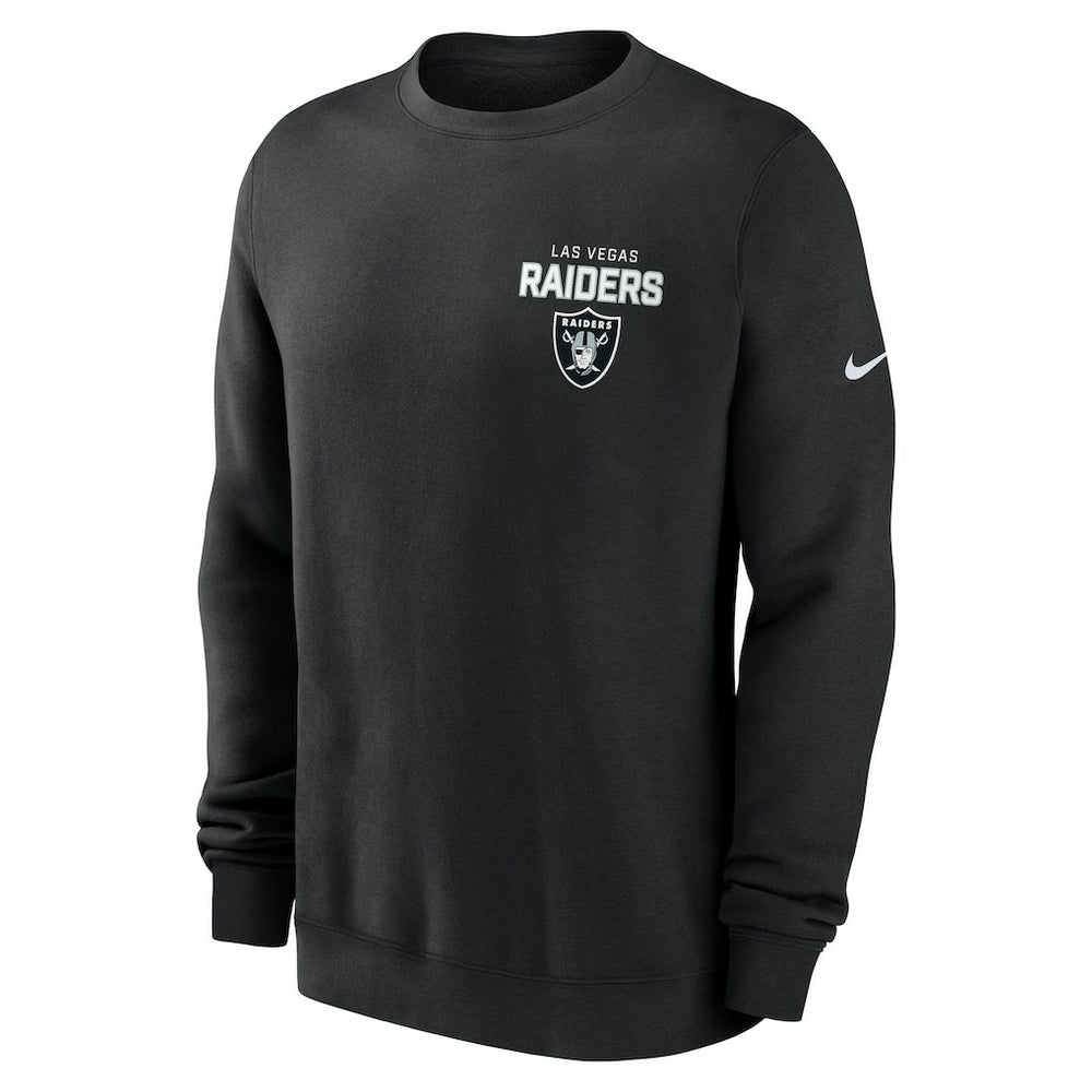 Las Vegas Raiders Primetime Club Fleece Pullover Sweatshirt - Black - Nike