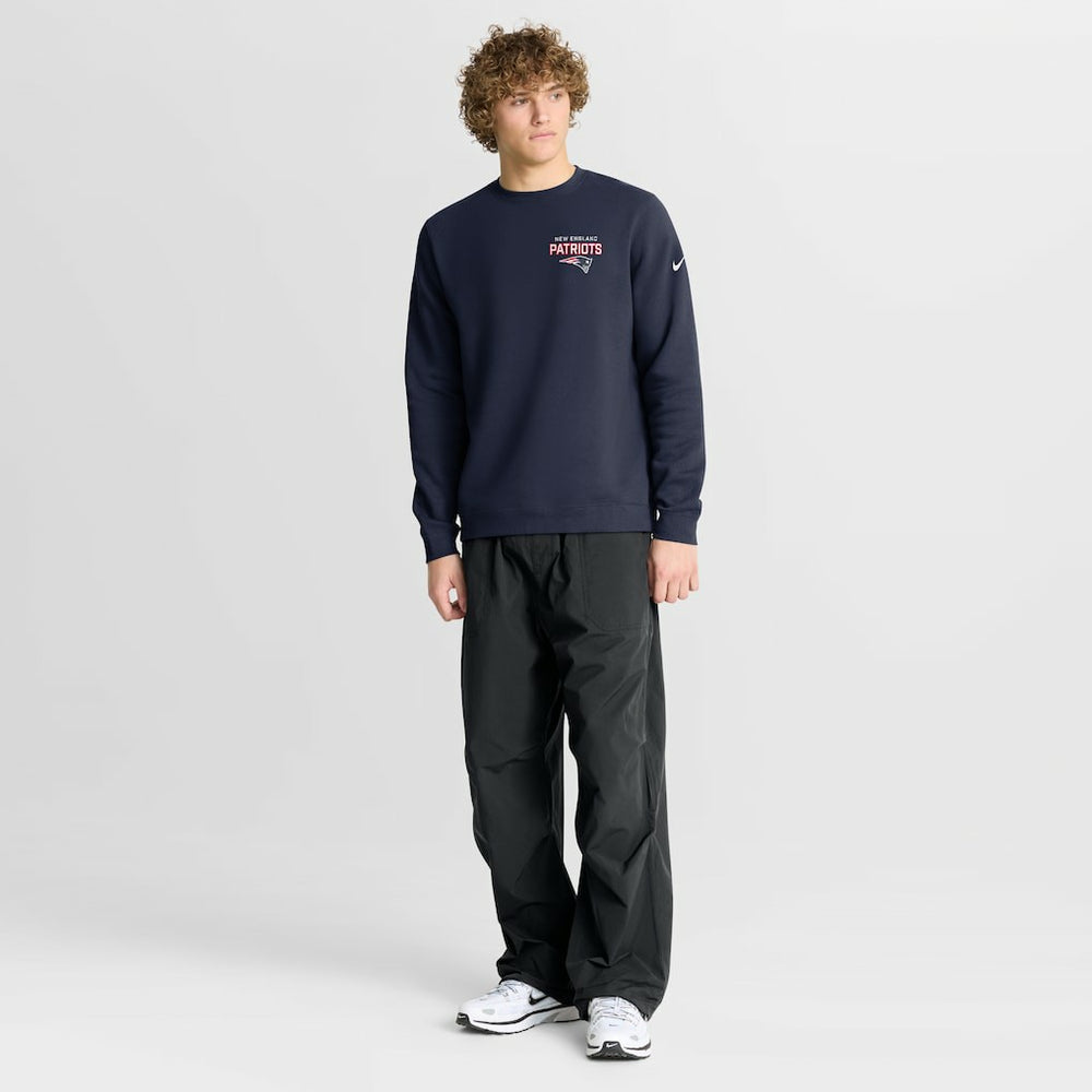 New England Patriots Primetime Club Fleece Pullover Sweatshirt - Navy - Nike