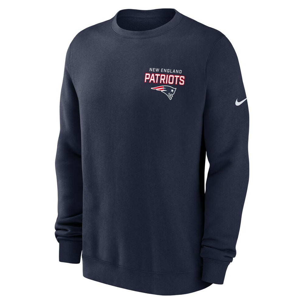 New England Patriots Primetime Club Fleece Pullover Sweatshirt - Navy - Nike